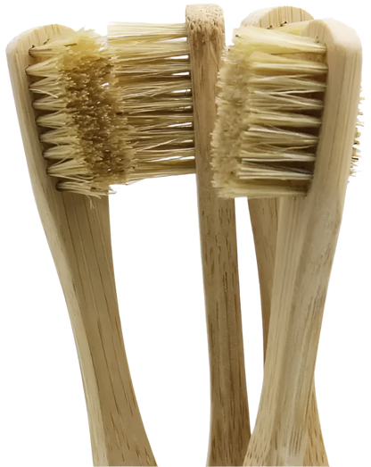 4-Pack Natural Non-Toxic Plastic-Free Toothbrush